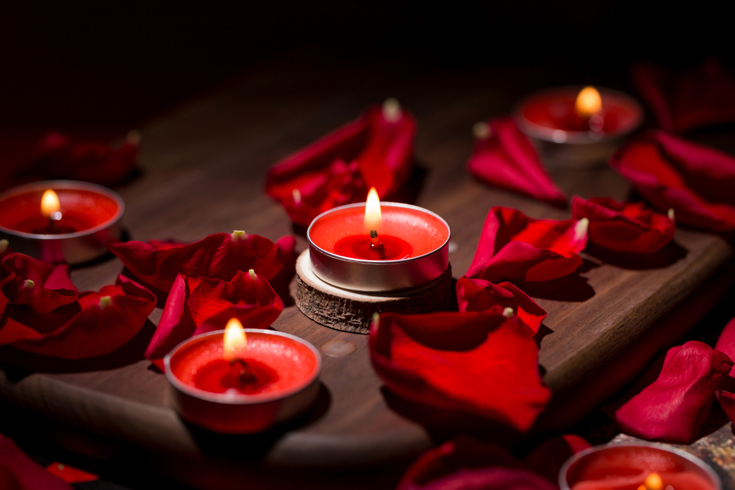 Roses and candles